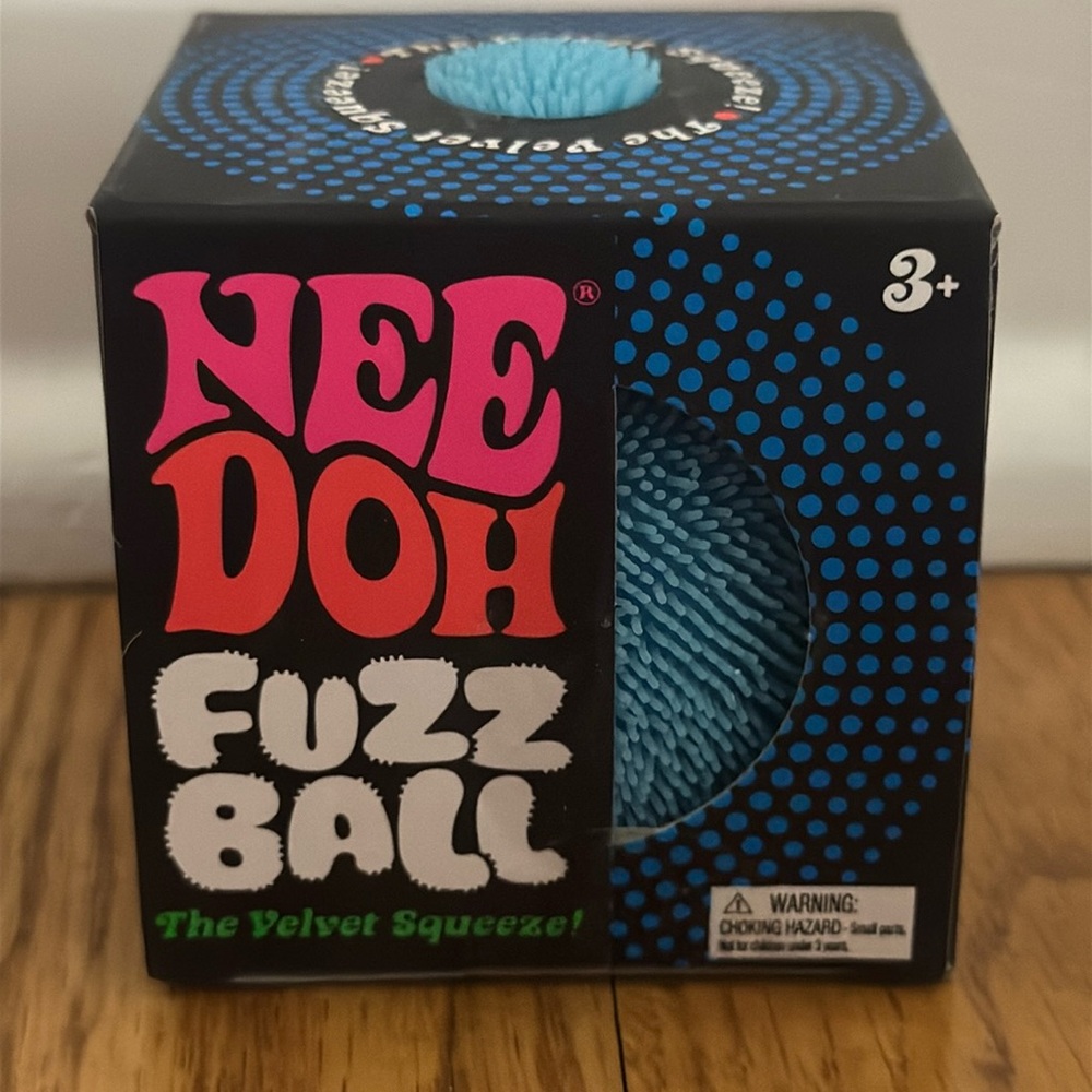 NeeDoh Fuzz Ball The Velvet Squeeze - Blue